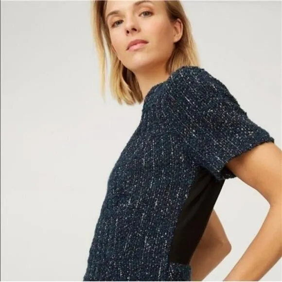 Club Monaco Andreah Tweed Boucle Trumpet Dress