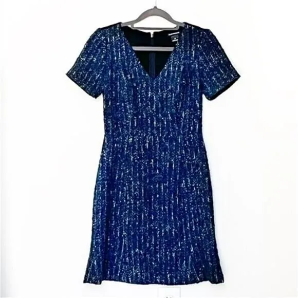Club Monaco Andreah Tweed Boucle Trumpet Dress
