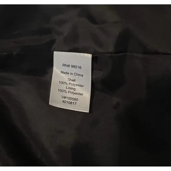 Coldwater Creek Black Lustrous Jacquard Shimmer Lined Pencil Skirt Sz 12 Misses