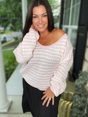 Cool Transitions V-Neck Sweater- 4 Colors (Pink, Blue, Grey, Dust Storm)