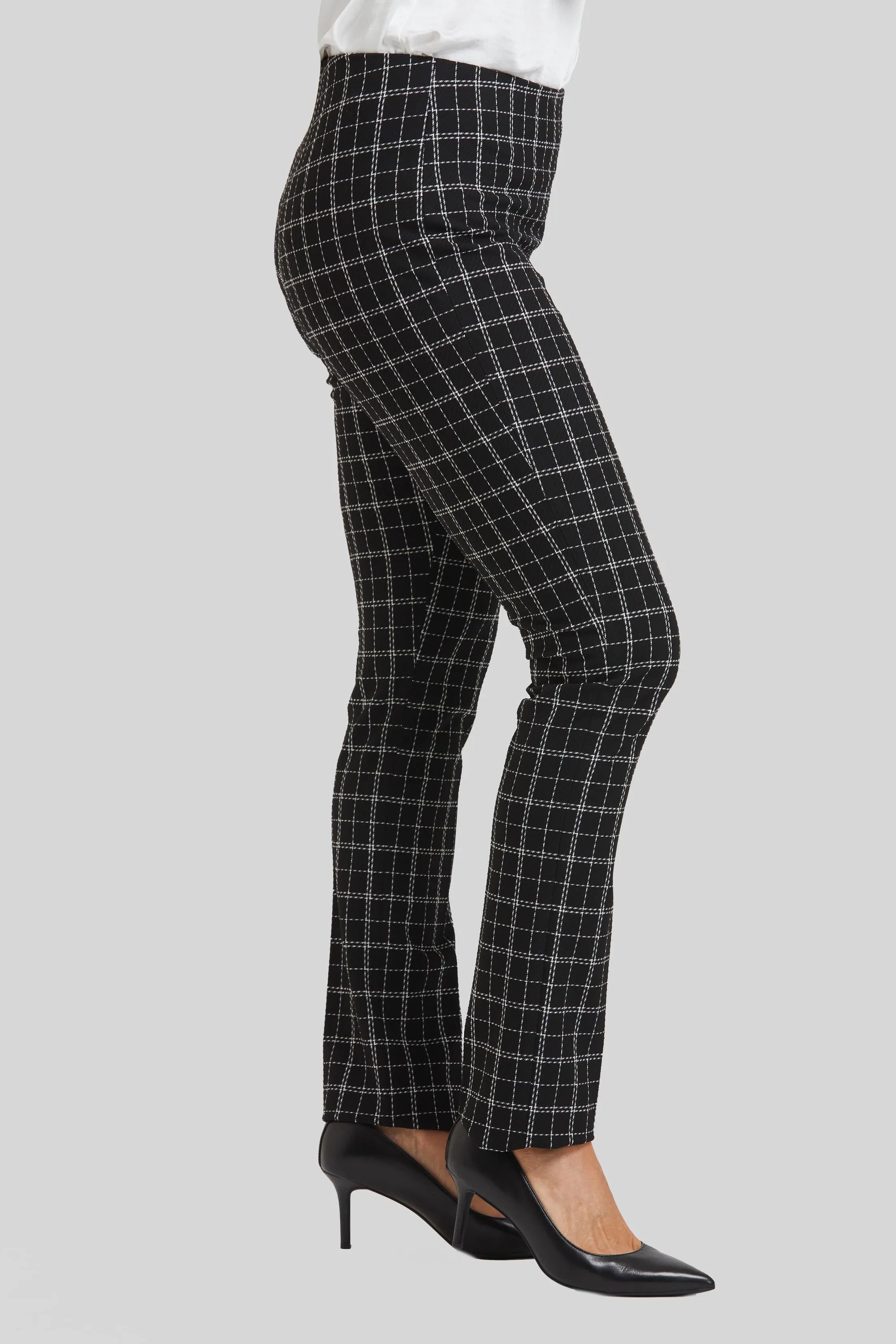 Copenhagen Windowpane Emma Slim Pull On Pant- FINAL SALE