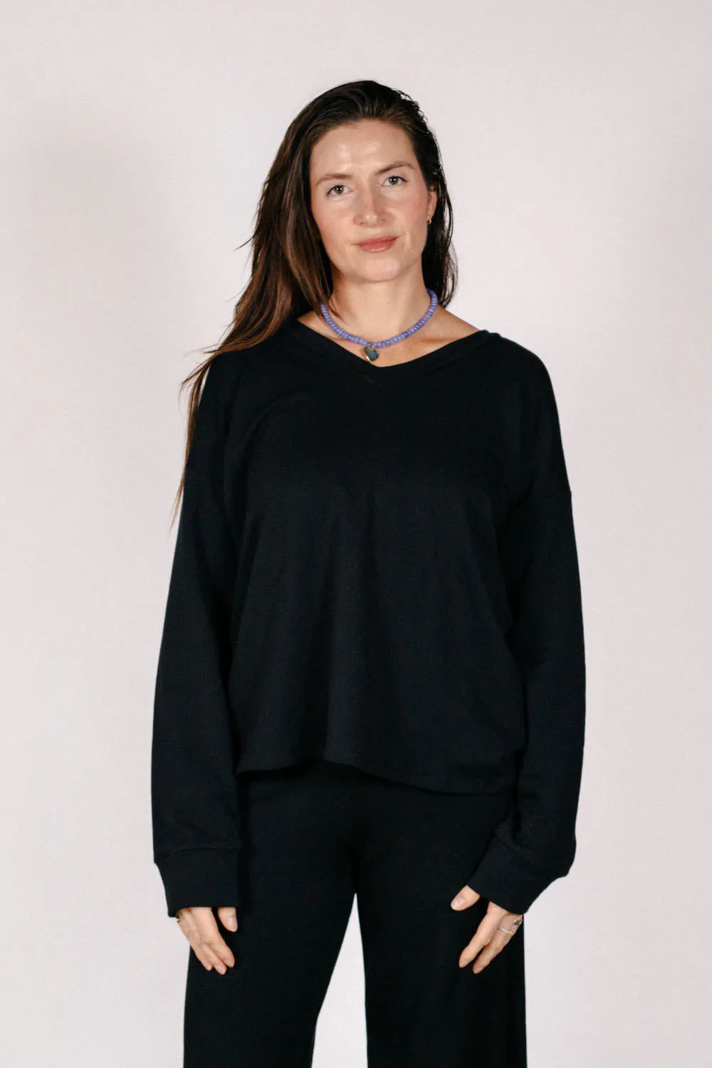 Corinne Collection - Luna V-Neck Tunic (Black)