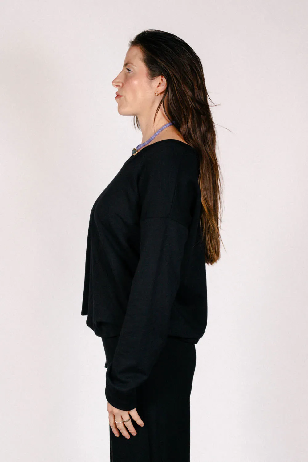 Corinne Collection - Luna V-Neck Tunic (Black)