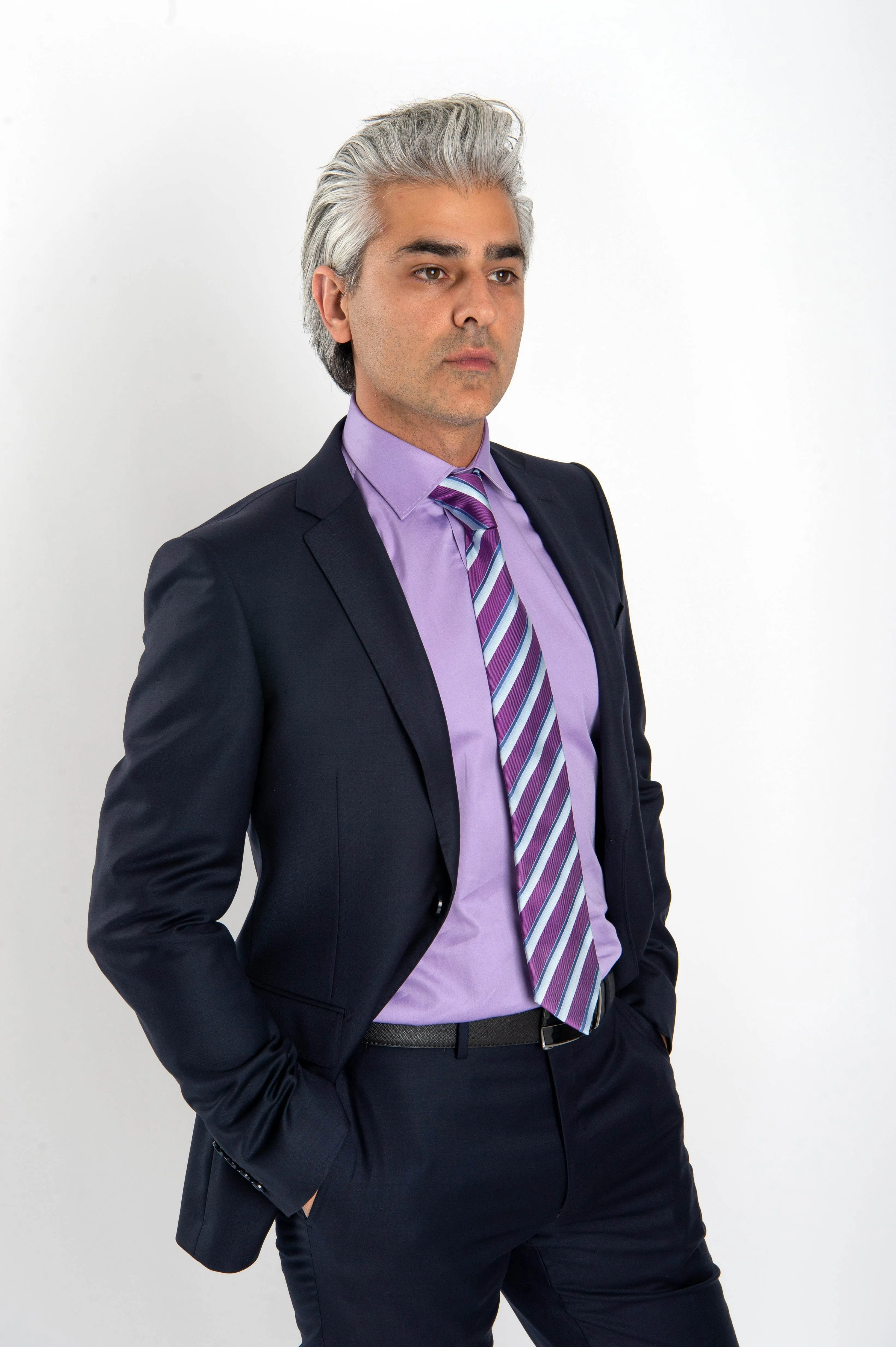 Cosiani Navy Slim Fit Wool Cashmere Suit