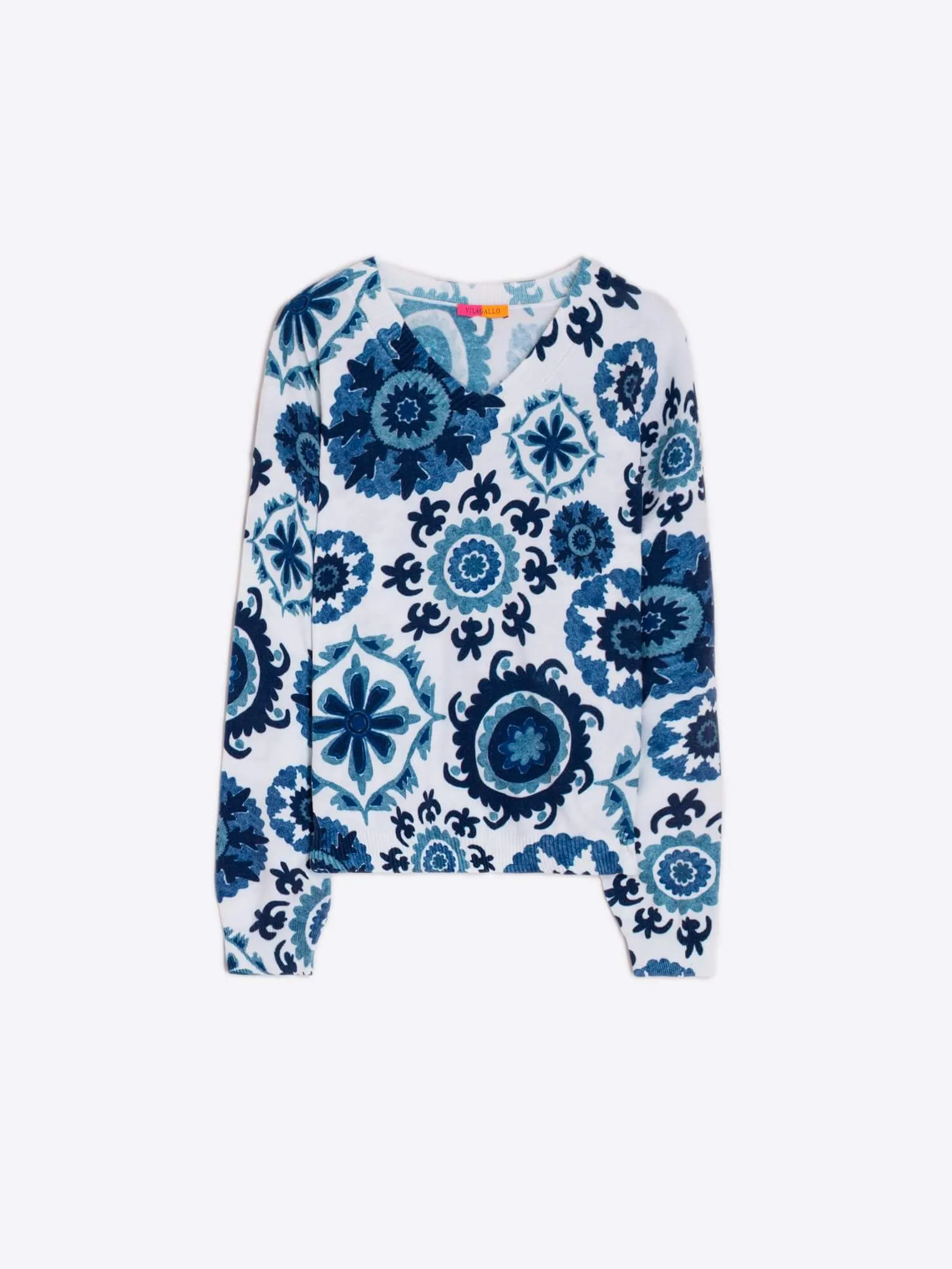 Cotton Suzani Printed Cotton Sweater