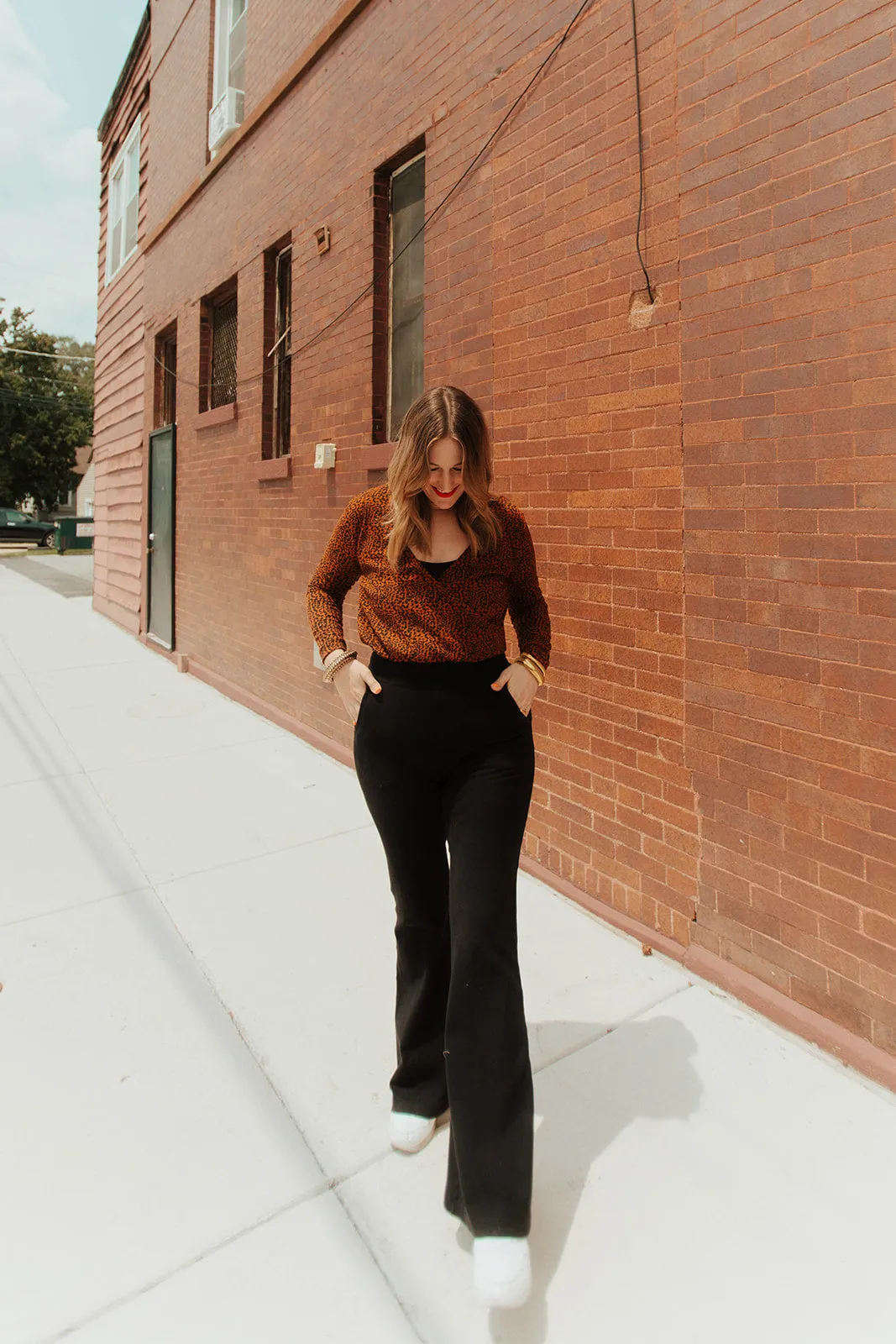 courtney top in cheetah