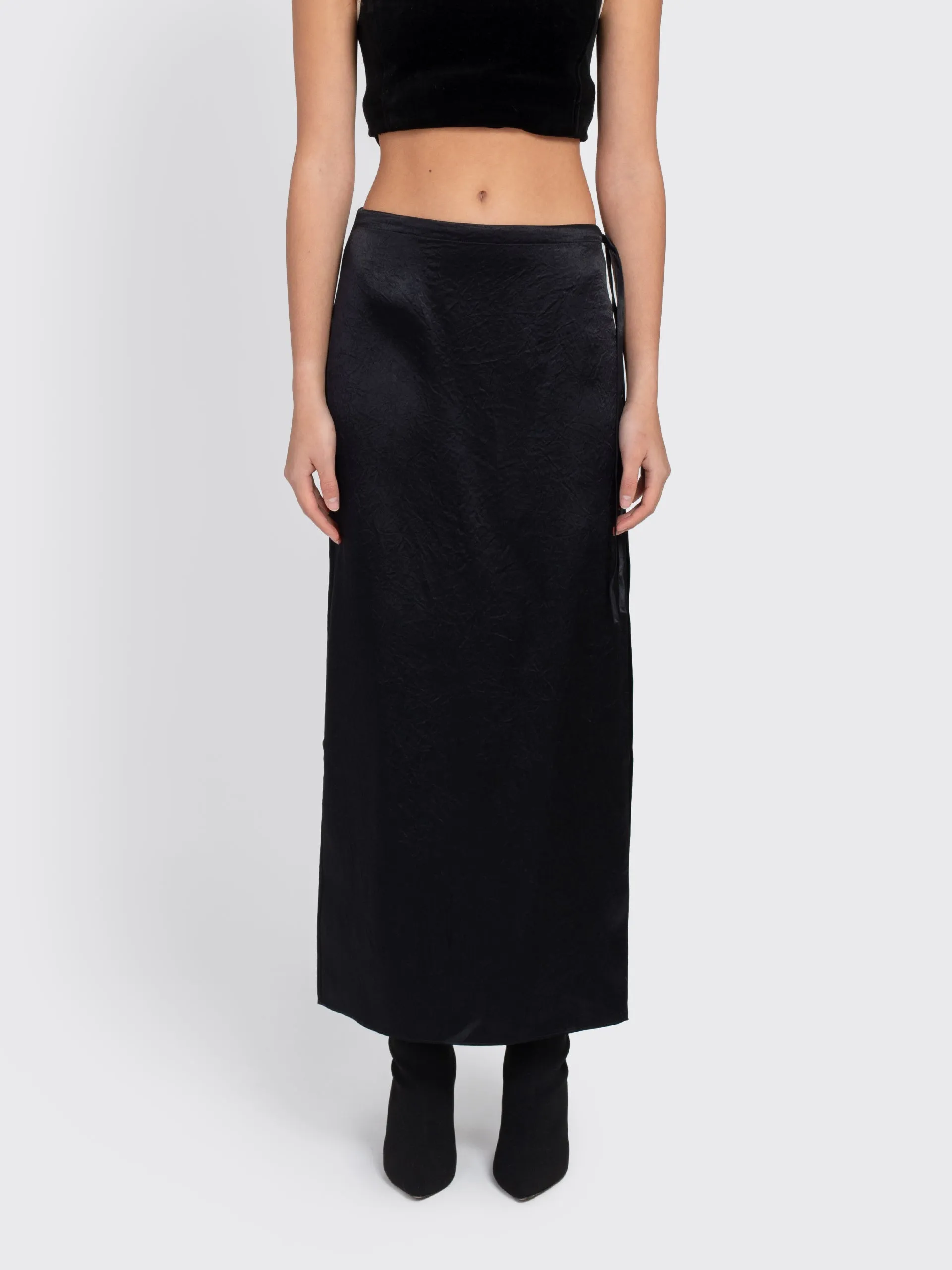 Crinkled Pencil Skirt