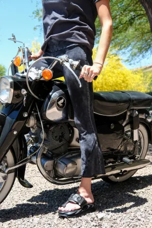 CROP BOOTLEG PANT - VINTAGE BLACK