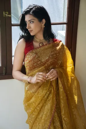 Custom Red Silk V Neck Blouse