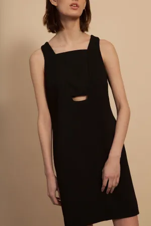 Cut-Out Shift Dress - Black