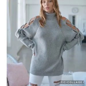 Cute Heather Gray Turtleneck Sweater