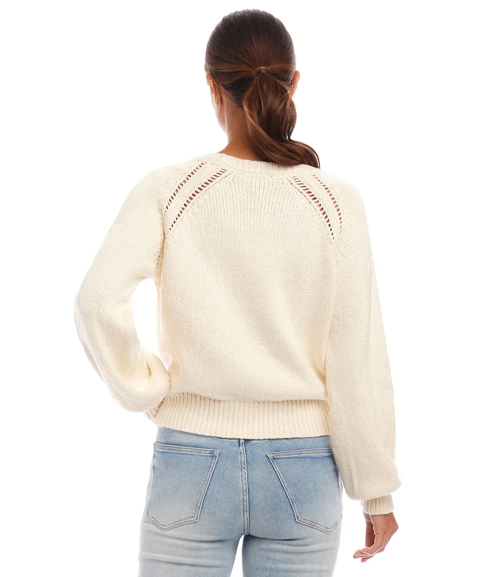 Cutout Cardigan Sweater