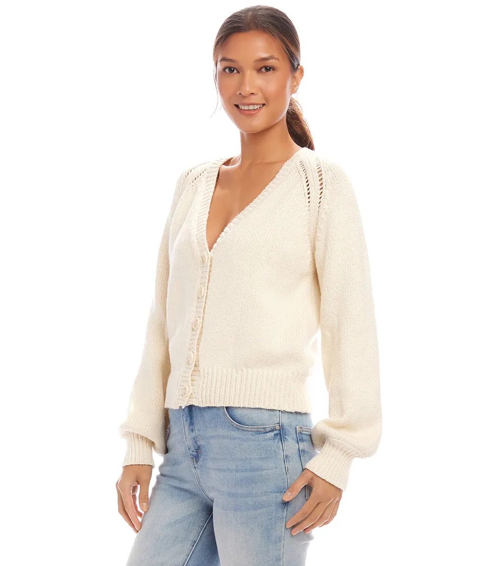 Cutout Cardigan Sweater