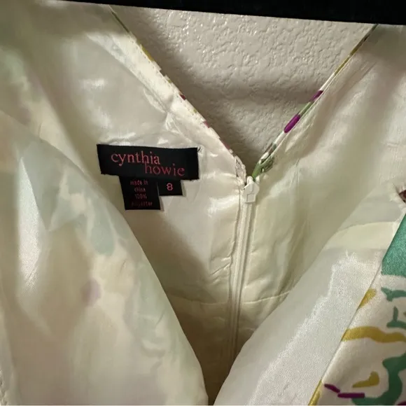 Cynthia Howie Sz 8 Floral Spring Dress