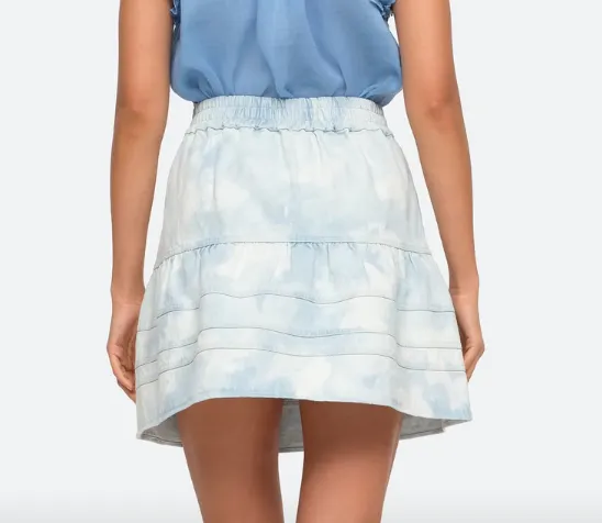 Daryl Bleached Denim Skirt