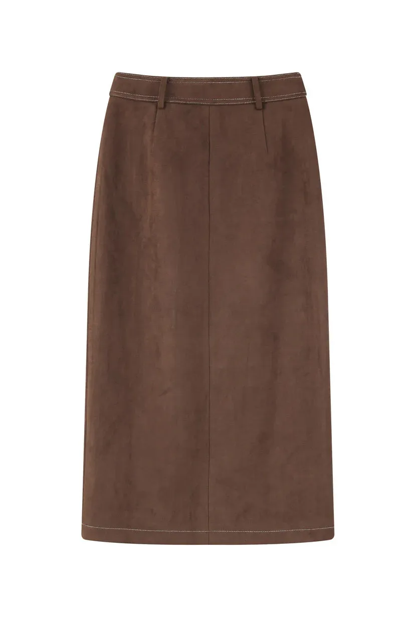 Debbie Suede Pencil Skirt