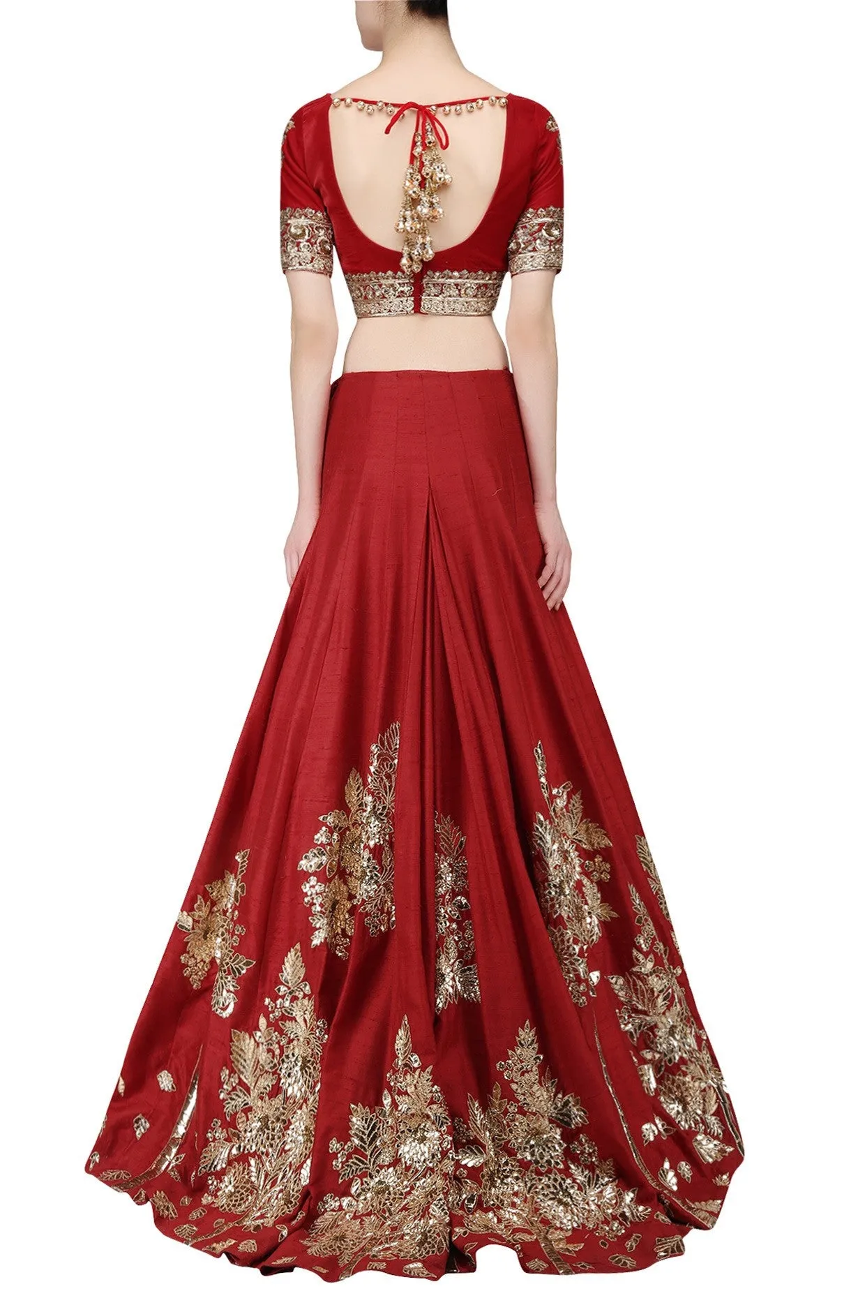Deep Red Wedding Lehgna Choli