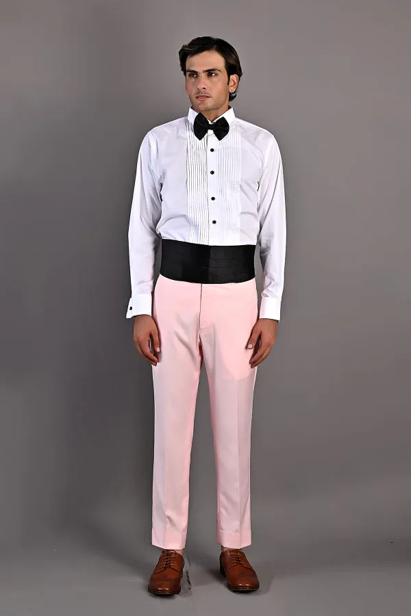 Dempsey - Light Pink Abstract Embroidered Tuxedo Set