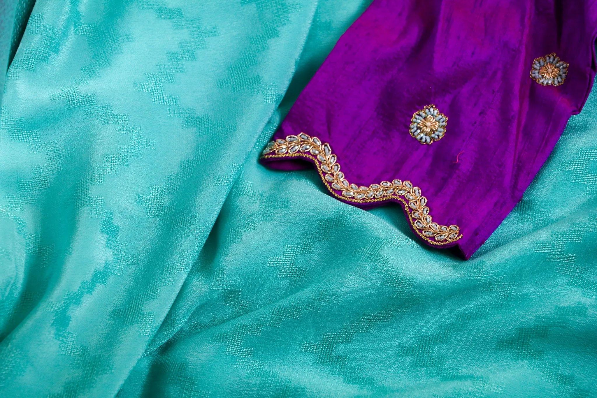 Designer Saree Mehendi Saree Lyte weight Saree Fusion saree Wedding saree Sangeet Saree Haldi Saree Maggam Work Blouse - Ready to Ship Saree