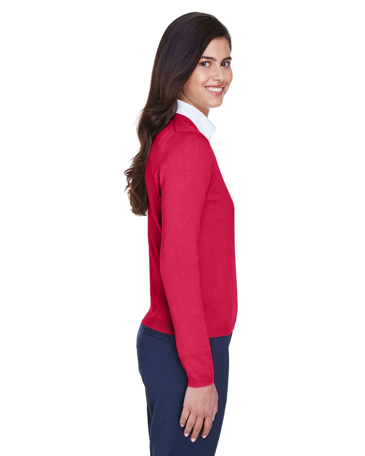 Devon & Jones Ladies V-Neck Sweater