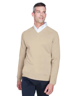Devon & Jones Mens V-Neck Sweater | Stone