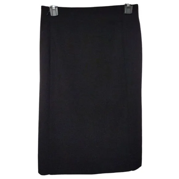 Diane Von Furstenberg DVF Pencil Skirt with Pockets, Size 2, Black NWOT