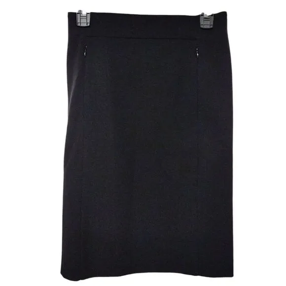Diane Von Furstenberg DVF Pencil Skirt with Pockets, Size 2, Black NWOT