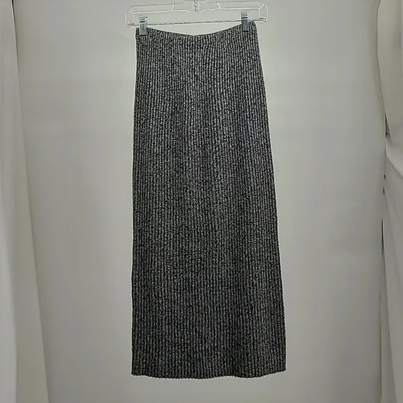 Diane Von Furstenberg Metallic Ribbed American Nights 1980's Pencil Skirt Medium