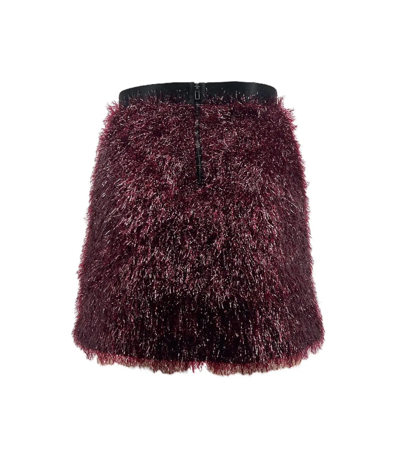 Disco Frill Mini Skirt - Red