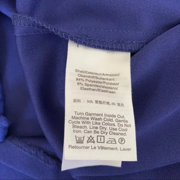 DKNY Button Sleeve Flounce Fit &amp; Flare Dress in Blue Size 4