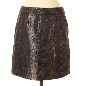 DKNYC size 8 gold  Metallic snake print pencil skirt in Excellent condition