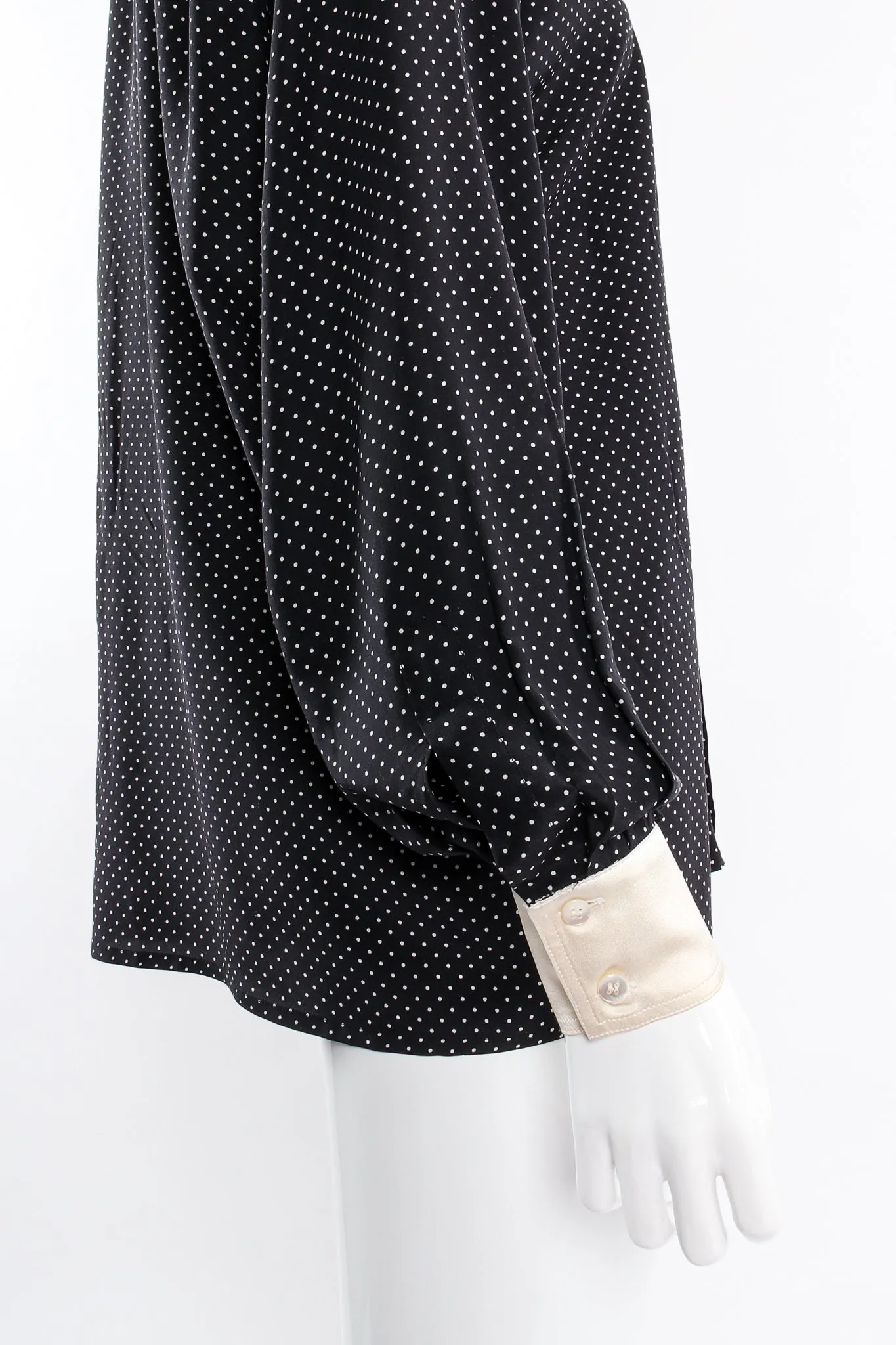 Dotted Crochet Collar Blouse