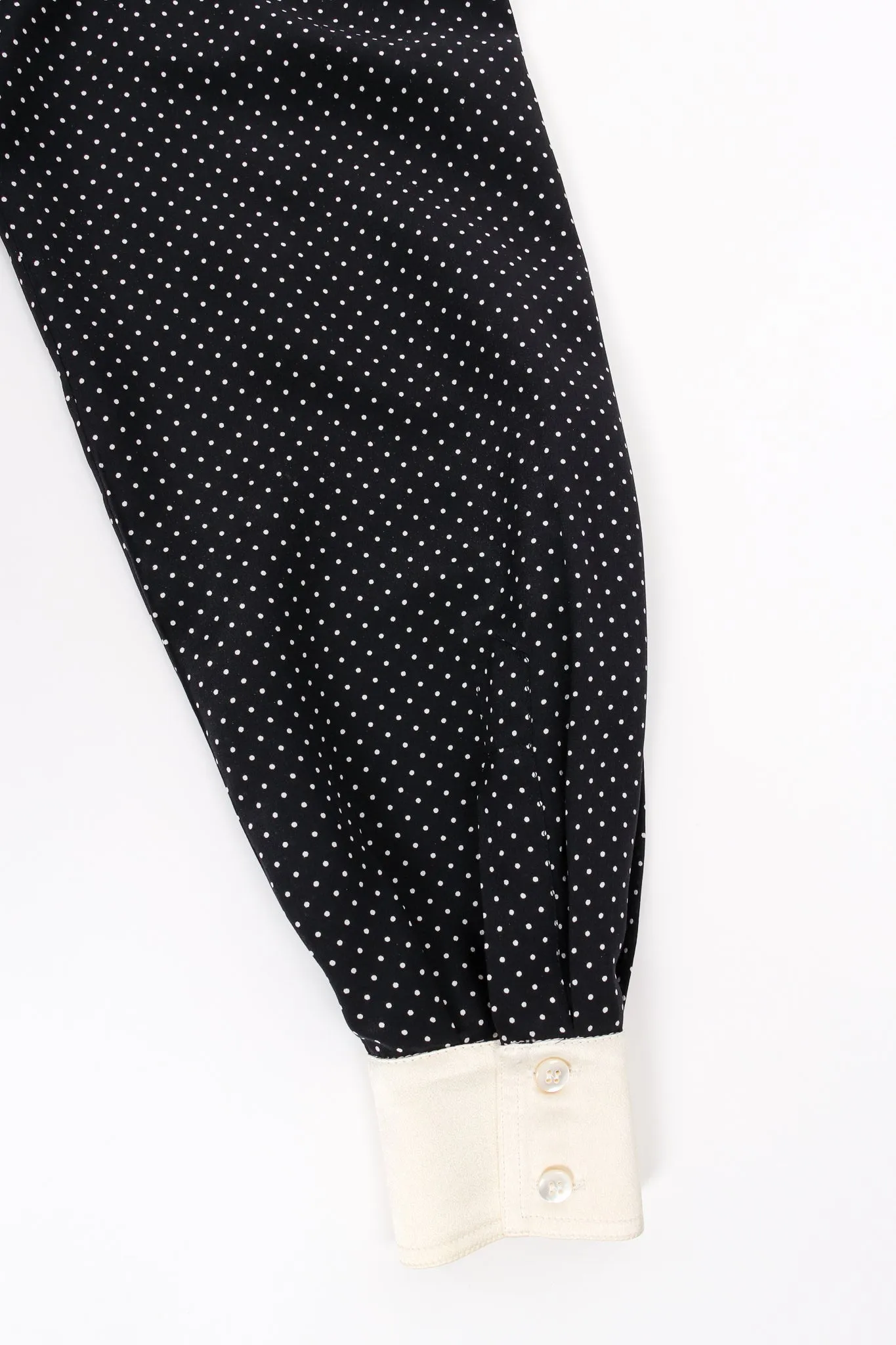 Dotted Crochet Collar Blouse