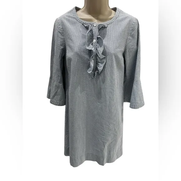 Draper James Women's Seersucker Ruffle Shift Dress