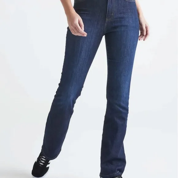 DUER NWT Women's Performance Denim Boot Cut in Dark Stone 27&quot;x32&quot;