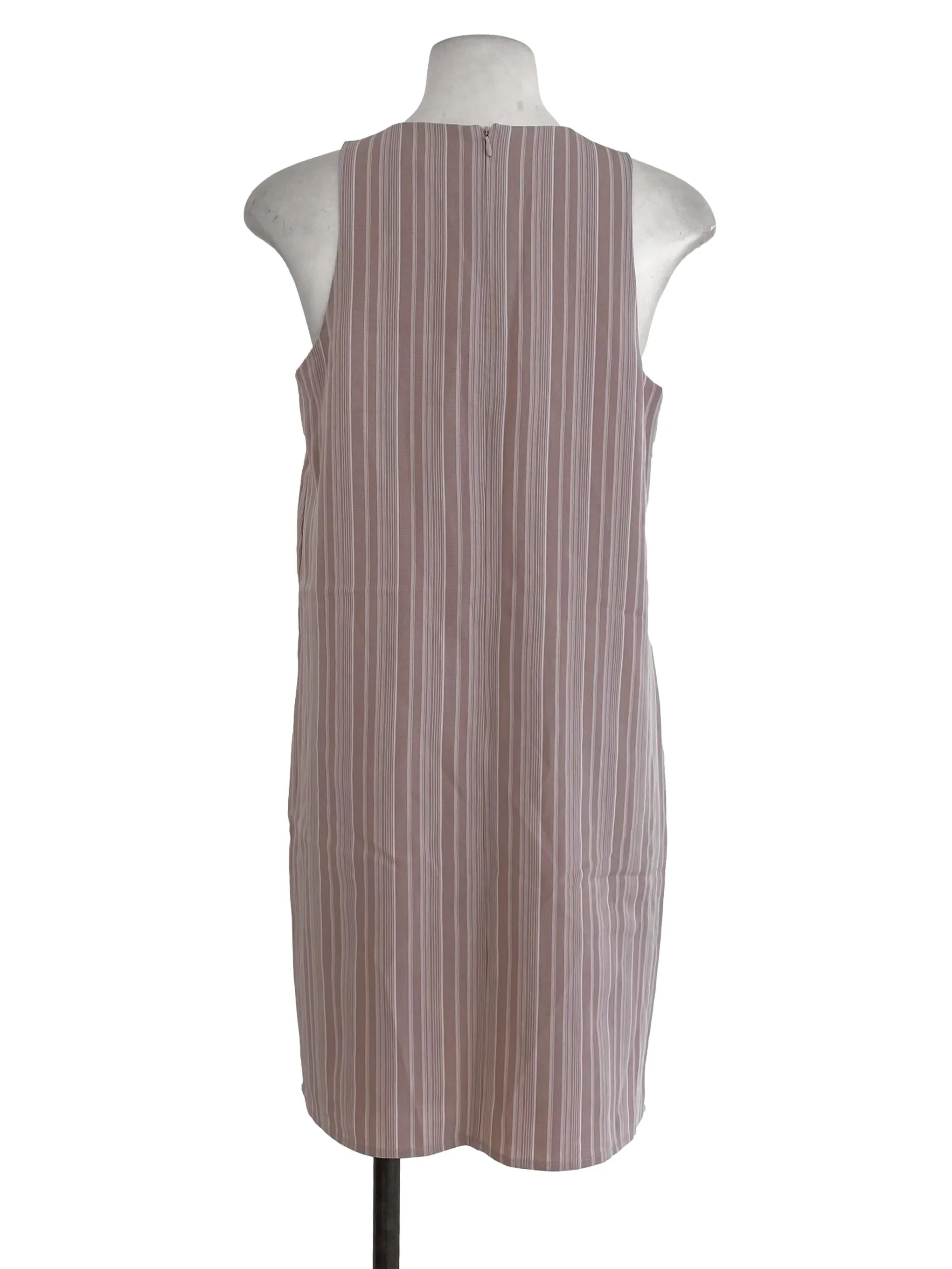 Dusty Pink Stripes Shift Dress