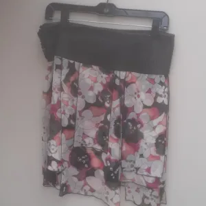 DVF SKIRT silk pink floral Car Wash Fringe Mini 6