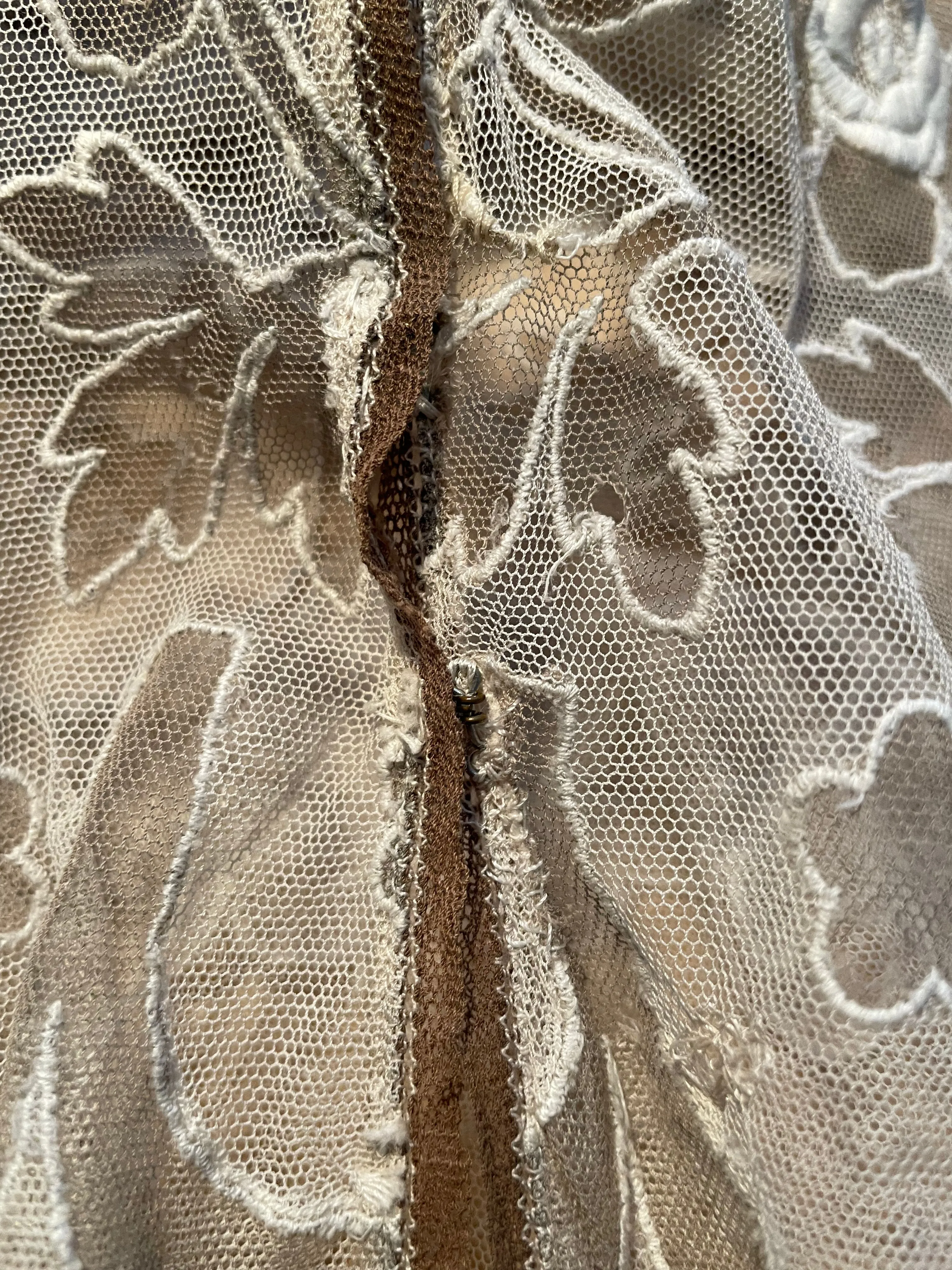 Edwardian Floral Net Pigeon Breast Blouse