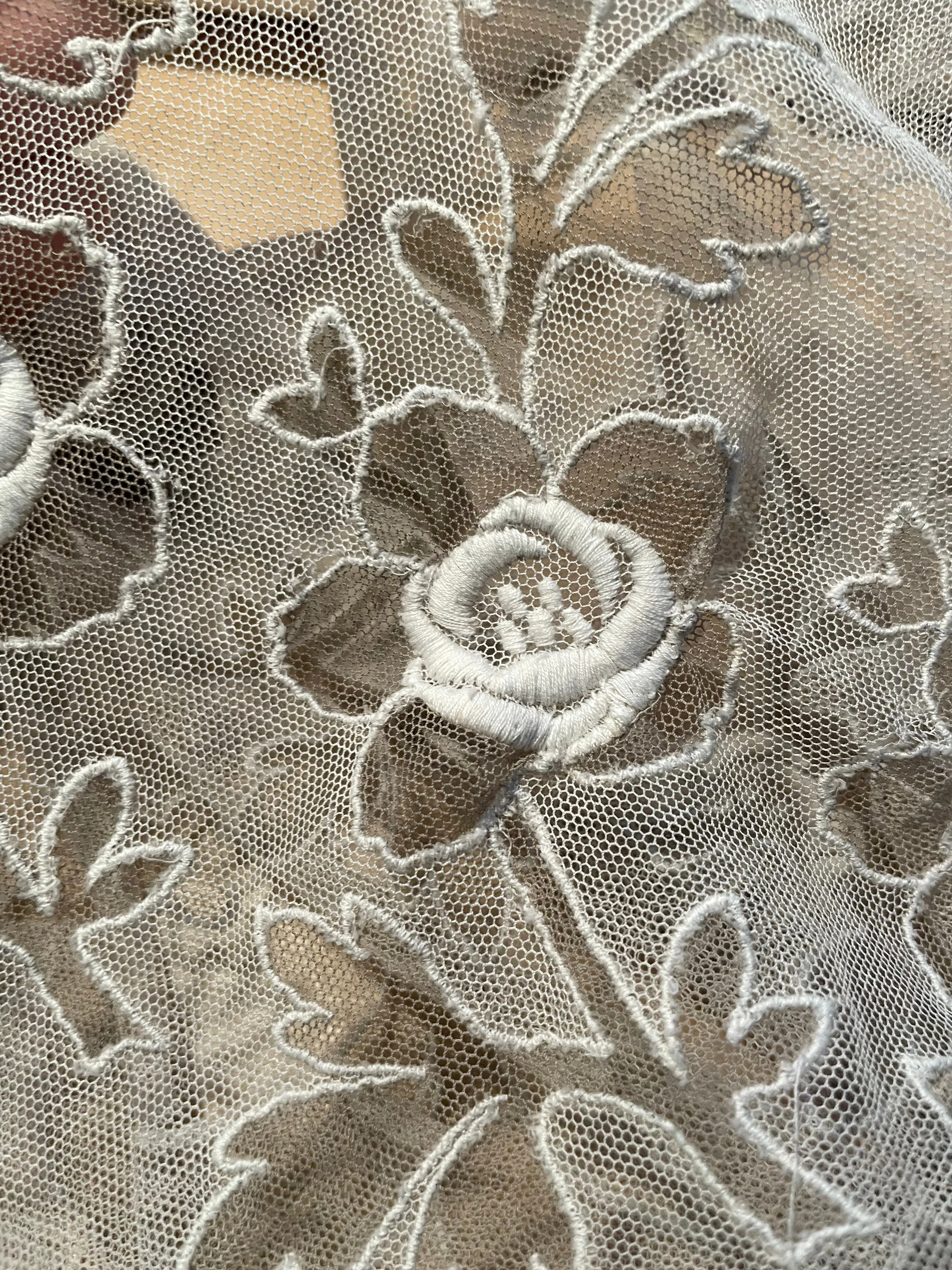 Edwardian Floral Net Pigeon Breast Blouse
