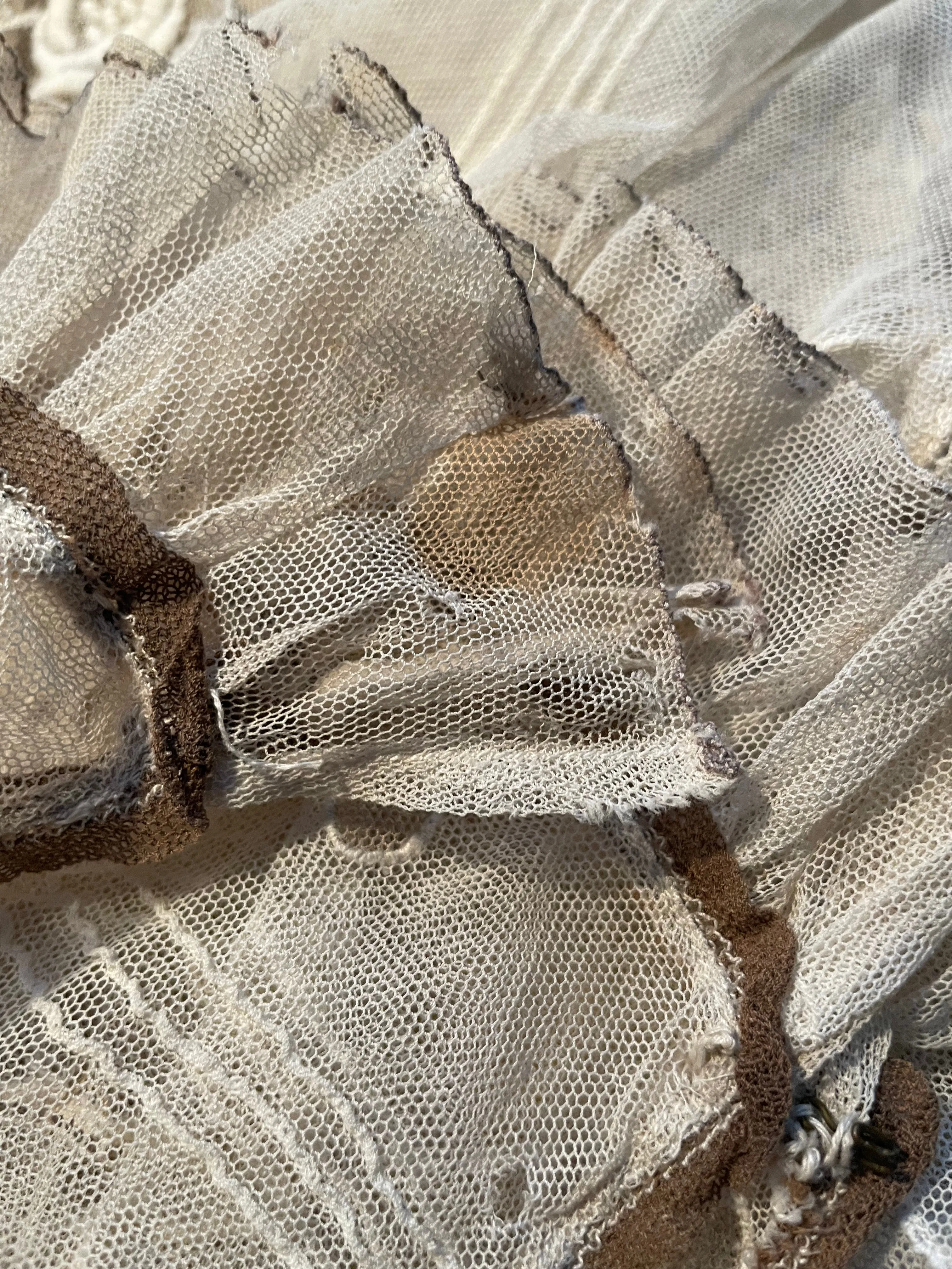 Edwardian Floral Net Pigeon Breast Blouse