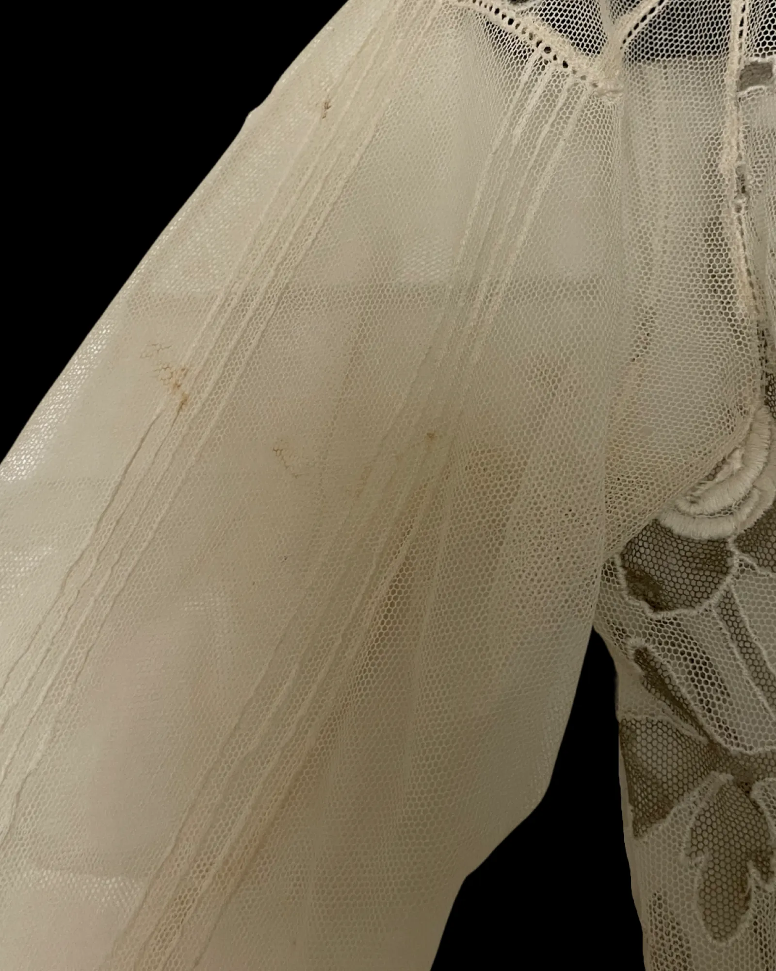Edwardian Floral Net Pigeon Breast Blouse