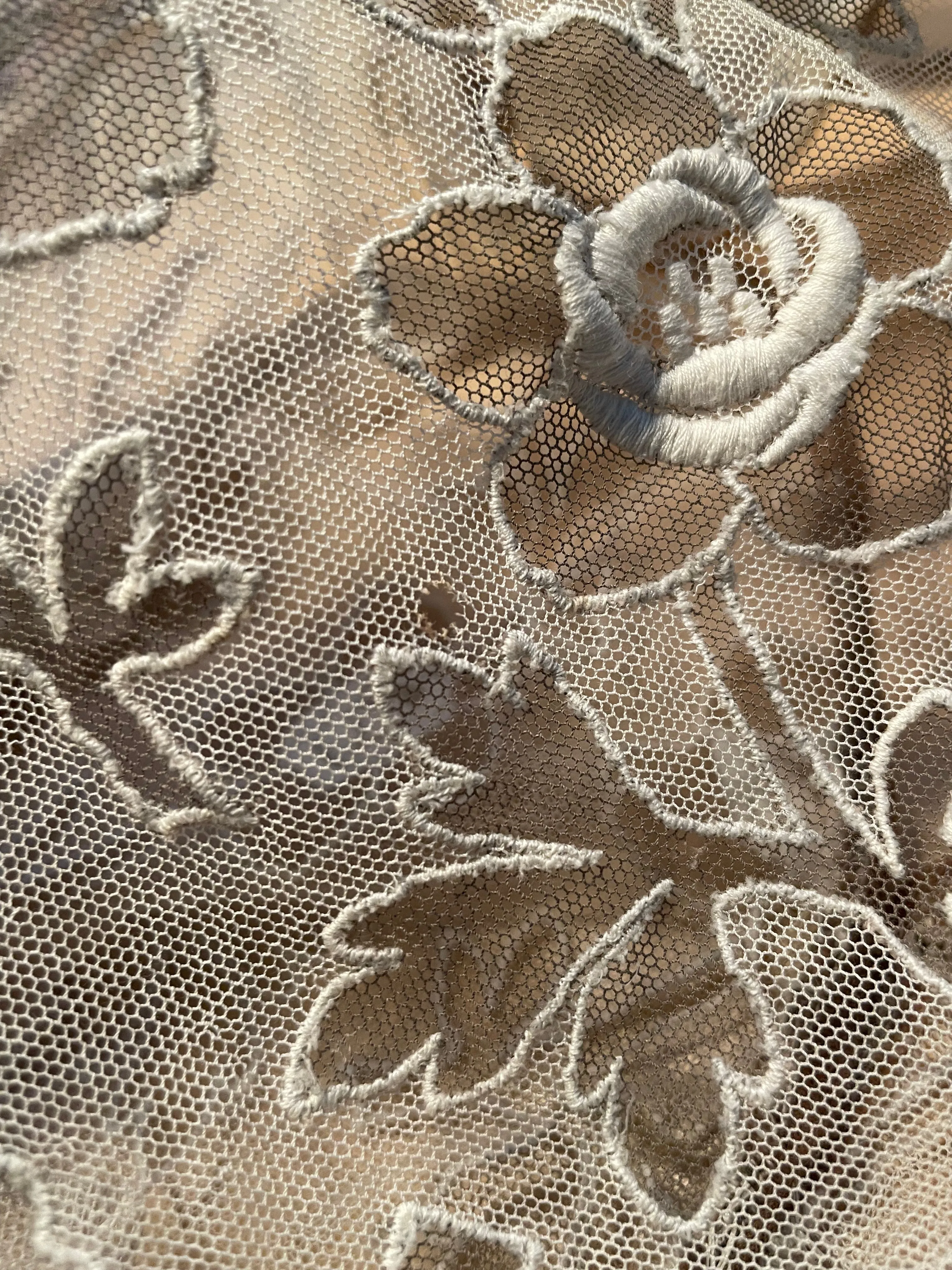 Edwardian Floral Net Pigeon Breast Blouse