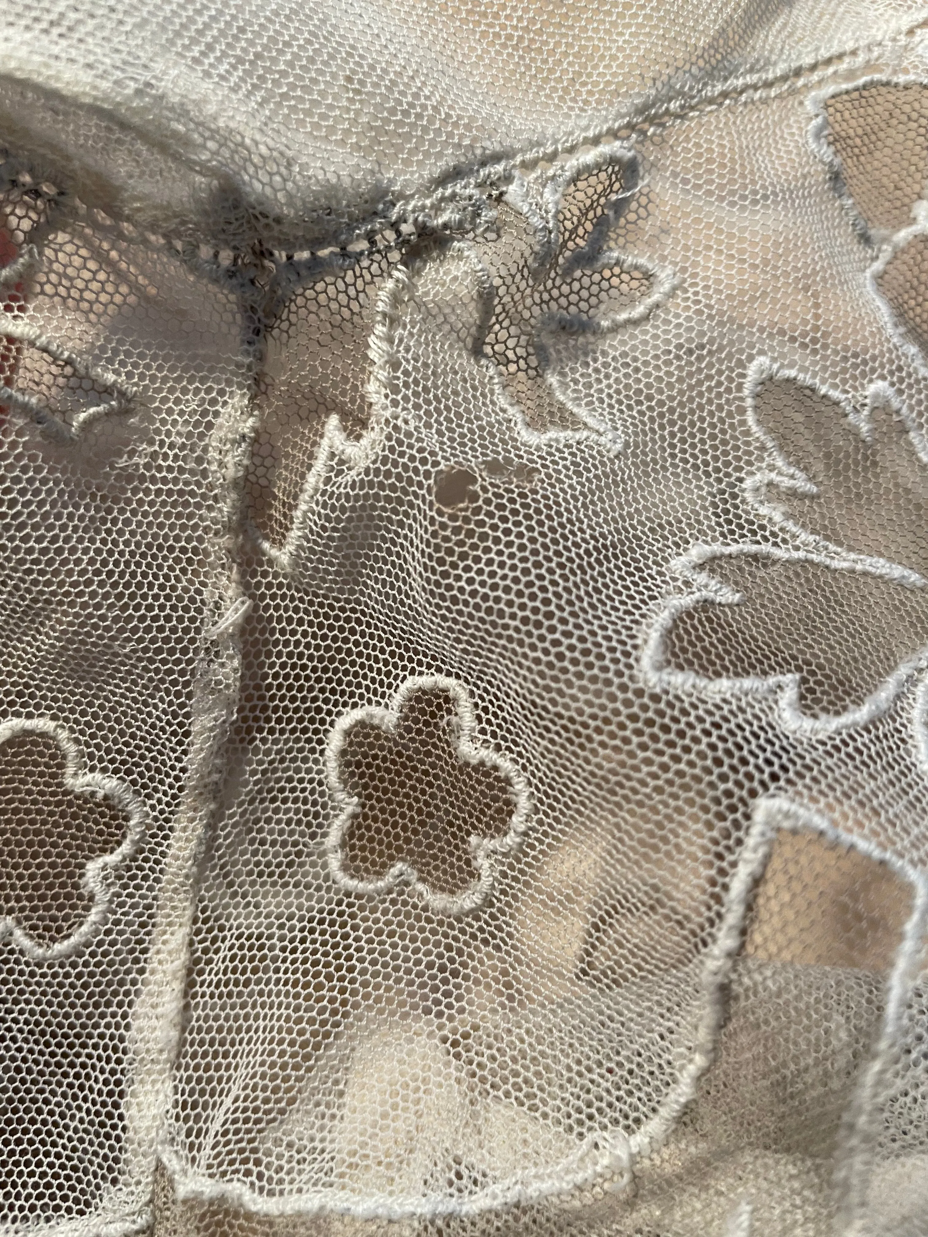 Edwardian Floral Net Pigeon Breast Blouse