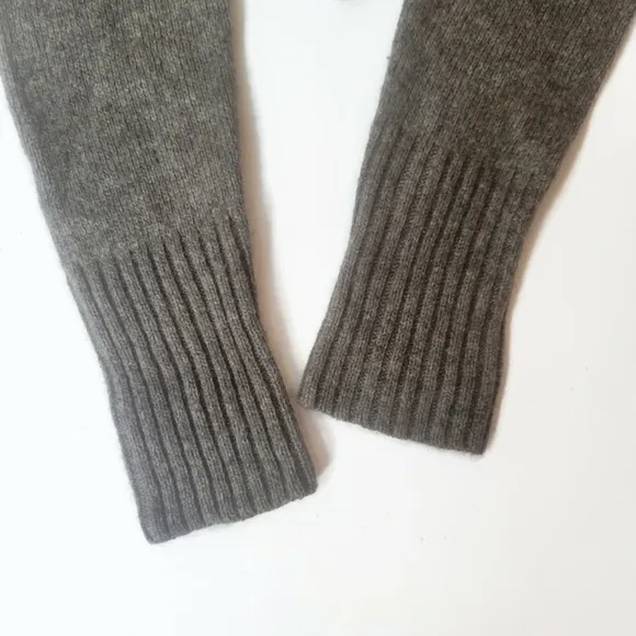Eileen Fisher Gray and Black Wool Yak Asymmetric Sweater