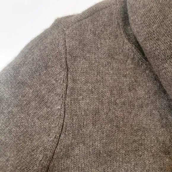 Eileen Fisher Gray and Black Wool Yak Asymmetric Sweater