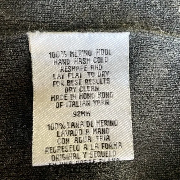 Eileen Fisher Italian Merino Wool Charcoal Pencil Skirt, Size Medium