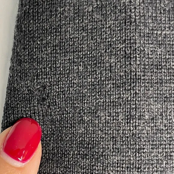 Eileen Fisher Italian Merino Wool Charcoal Pencil Skirt, Size Medium