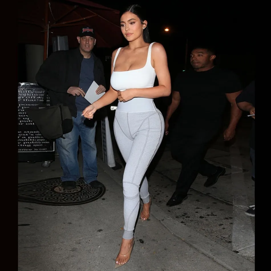Elastic Crop Top Legging Pants Set