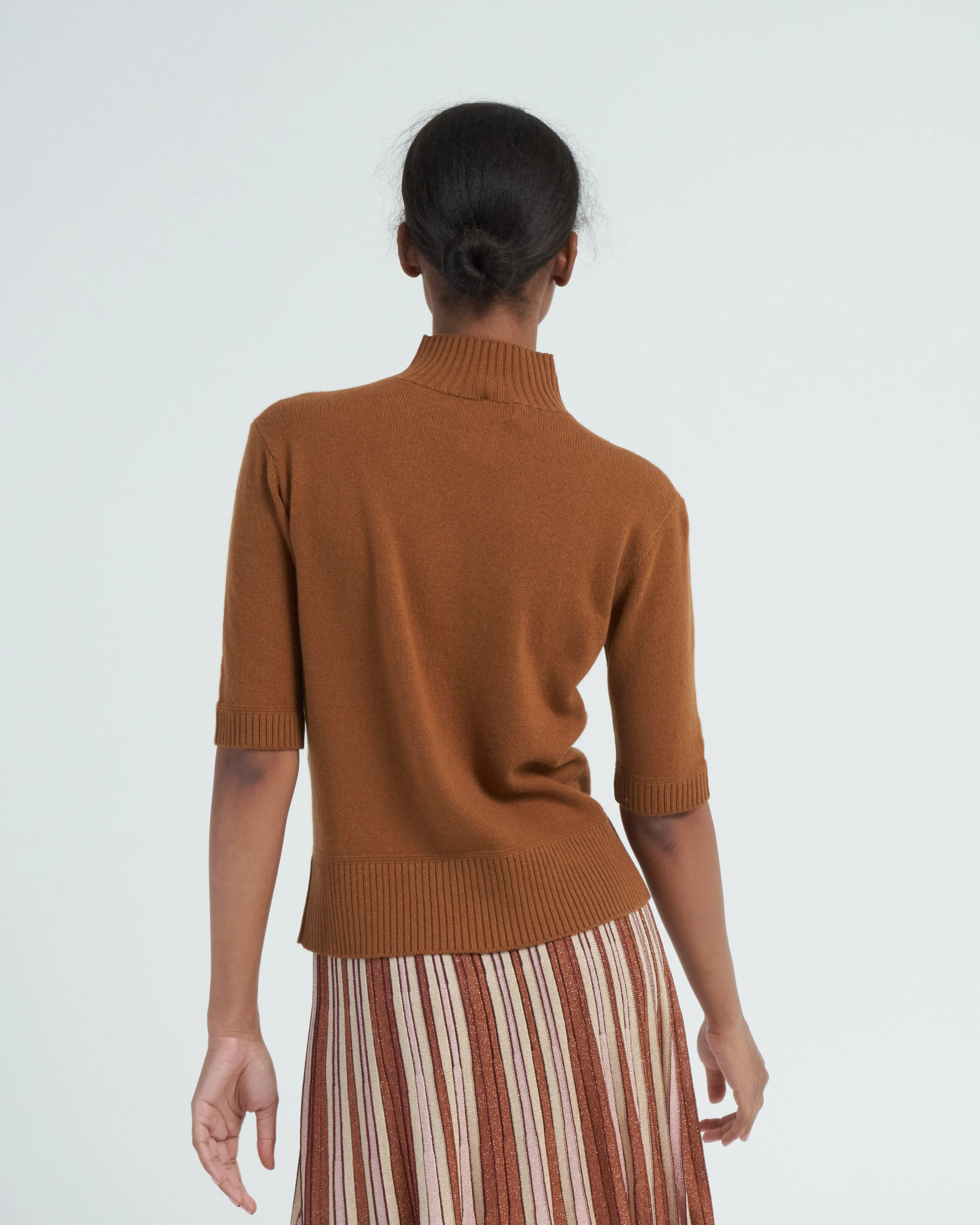 elbow sleeve turtleneck - vintage vicuna
