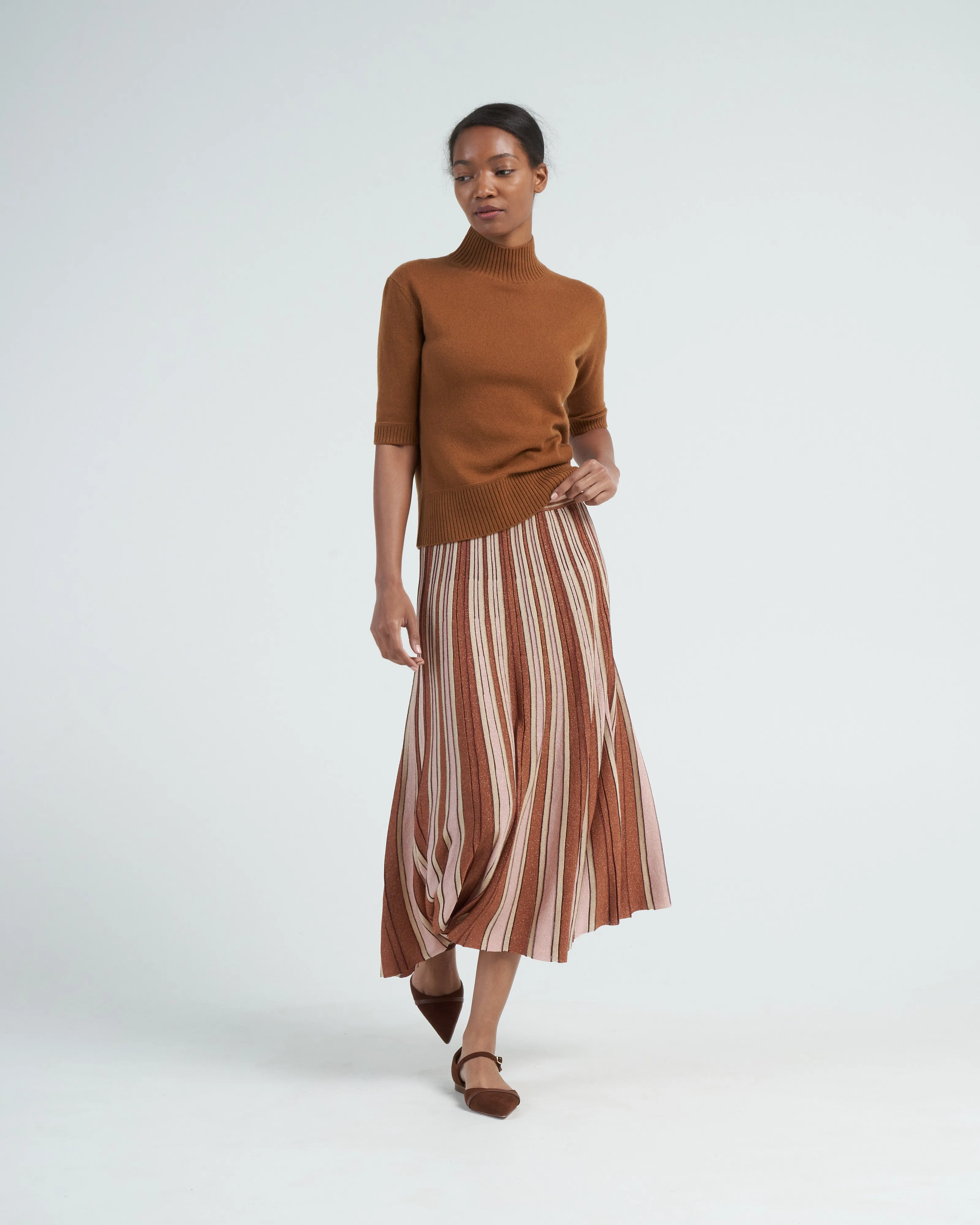 elbow sleeve turtleneck - vintage vicuna